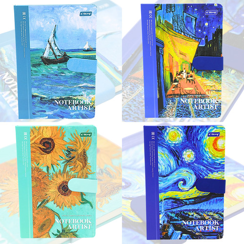 1 Libreta A5cuaderno Económico Profesional Van Gogh Escolar