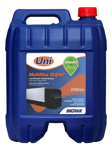 Óleo Lubrificante 20 Litros Multimax Super 15w40 Ch-4 - Uni