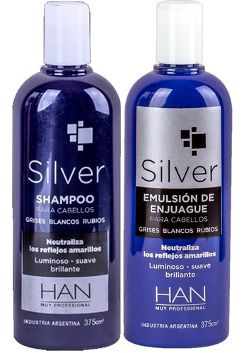 Han Shampoo + Acondicionador Silver Violeta Matizador 350 Ml