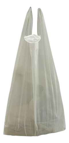 1kg Sacolas Plásticas Reciclada Reforçada Branca 40x50