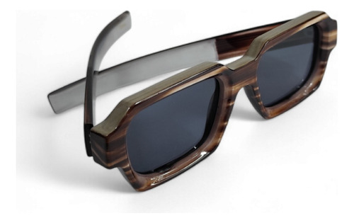Lentes De Sol Textura Mármol Estilo Creativo Café Negro Café