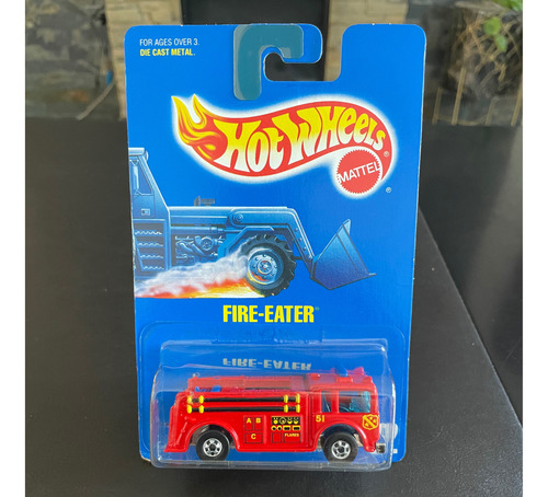 Hot Wheels Camión De Bomberos Fire Eater, Blue Card