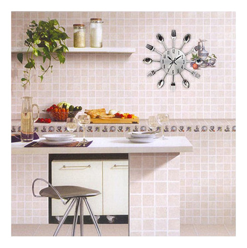 Reloj De Pared De Cocina Con Cucharas Y Tenedores, Big Deco
