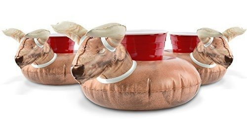 Gofloats Inflatable Buckin 'bull Drink Holder Float Pack De 