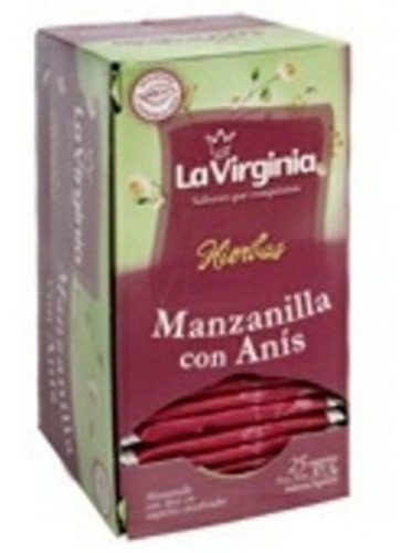 Te La Virginia Manzanilla Anis 25 Saquitos