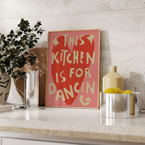 Cuadro De Cocina Enmarcado Kitchen Dancing Decorativo