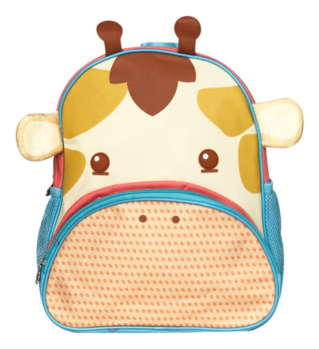 Mochila Infantil Escolar Passeio Casual Reforçada - Girafa Azul-celeste Girafa