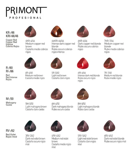 Primont Color X12 Tintura Coloración Cabello 60gr C/amoniaco