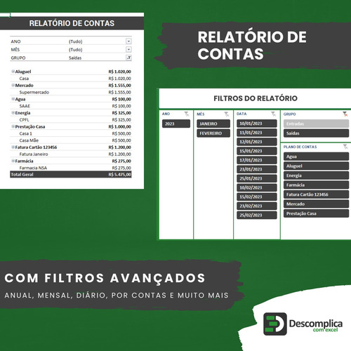 Planilha Fluxo De Caixa Dashboard Pessoal Ou Empresarial Cod
