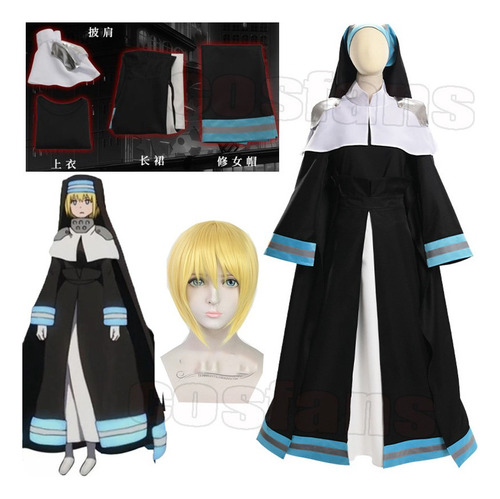 . Anime Enen No Shouboutai Fire Force Cosplay Religioso Iris