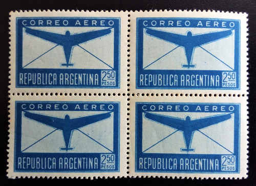 Argentina, Cuadrito Aéreo Gj 849 Huecog 2,50p 40 Mint L14691