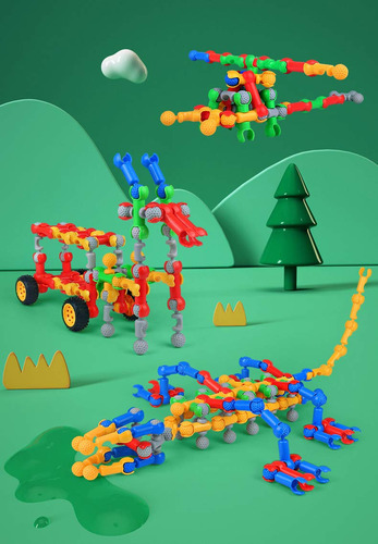 Kit De Bloques De Construcción Afomida Stem Toys 125 Unidade