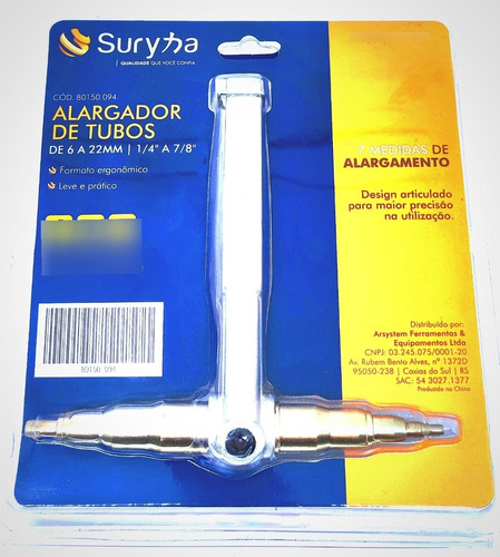 Alargador De Tubos Tipo Alicate Suryha 1/4 A 7/8 80150094   