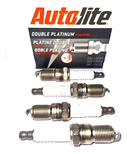 Bujias Autolite App606 Doble Platino 1 Electrodo 4pz