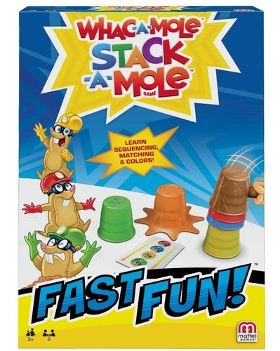 Whac A Mole Amonton A Mole Fast Fun Mattel Gbn78 Juego Mesa