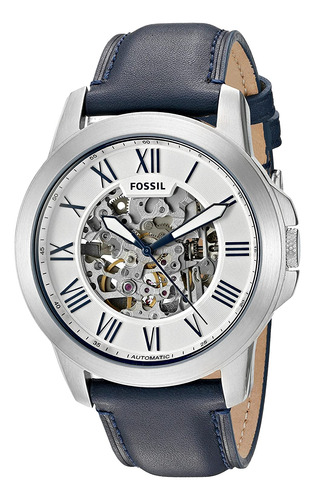 Fossil Men's Me3111 Grant Reloj De Cuero De La Armada De La