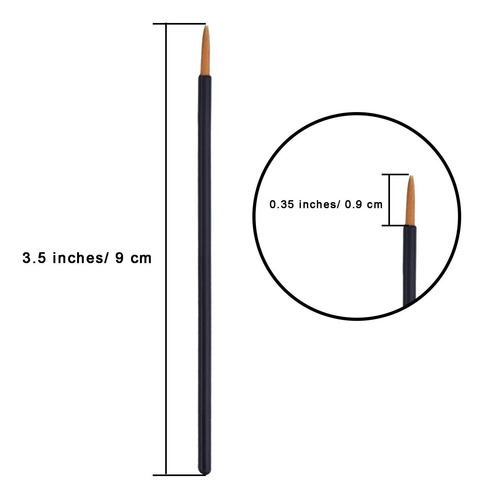 Eboot 100 Paquete Desechable Pincel Delineador De Ojos Aplic