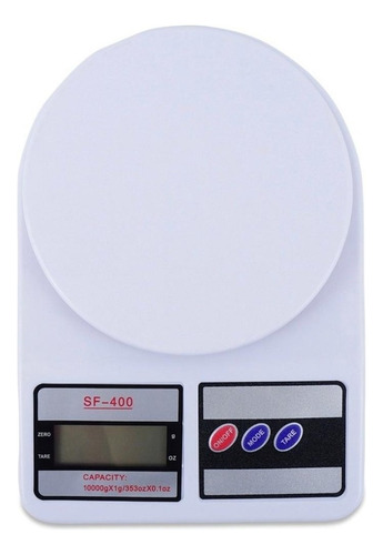 Balanza Gramera Báscula Digital Cocina Capacidad Hasta 10kg Capacidad máxima 10000 g Color Blanco