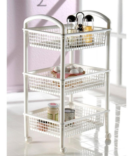 Carrito Servicio Estante Repisera De 3 Cestas Cocina