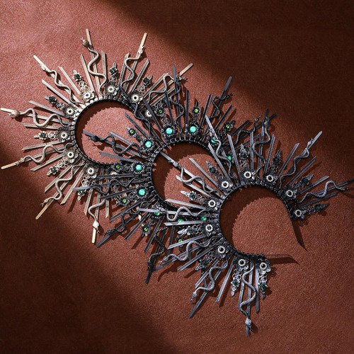 Diadema De Serpiente Hecha Mano Corona De Medusa De Dio...