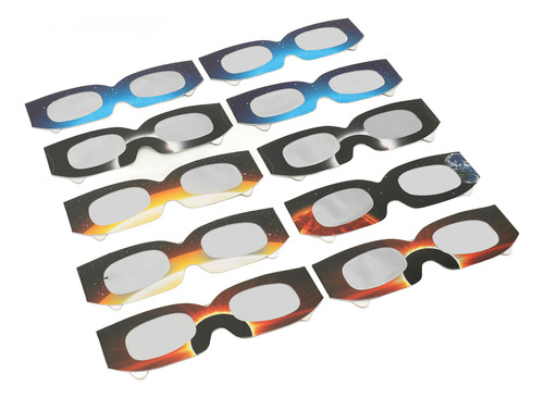 10 Gafas Para Eclipse Solar, Cortinas Seguras Para Visión Di