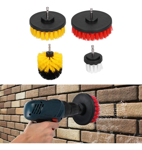 Kit De Brochas Perforadoras Eléctricas Con Accesorios De 4 P