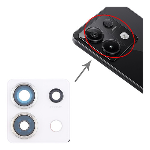 Marco De Lente De Cámara Trasera Blanco For Xiaomi Redmi