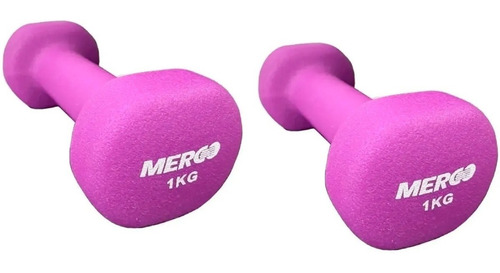 Mancuerna Hierro Vinilo Pesas X 1 Unidad 1 Kg Fitness Gym Color Violeta