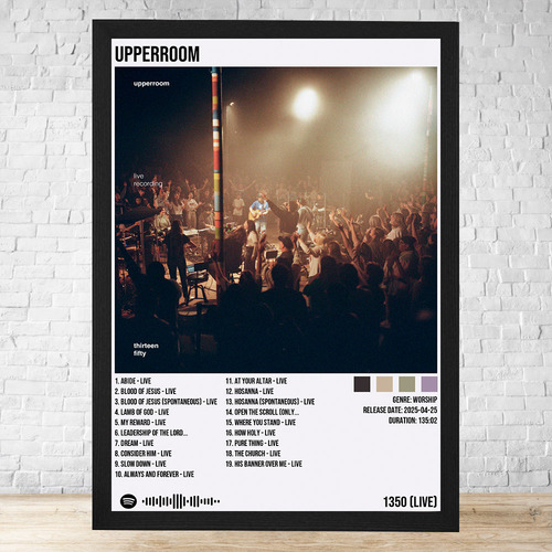 Cuadro Upperroom 1350 Live 30x40 Con Vidrio Y Marco C578 Negro Clasico