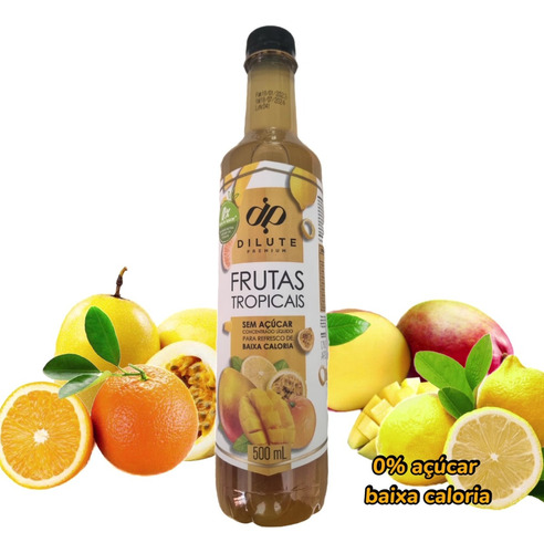 Xarope Essência Dilute Premium Frutas Tropicais Zero 500 Ml