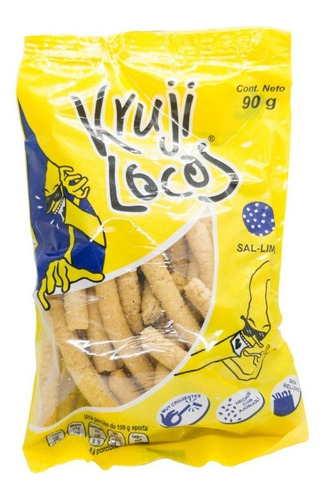 Imagen 1 de 3 de Kruji Loco Churro Sal Y Limon 10 Pzas