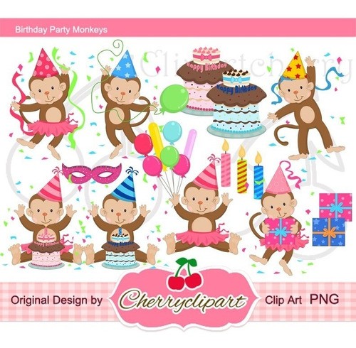 Kit Imprimible Monitos Imagenes Clipart Cod 8