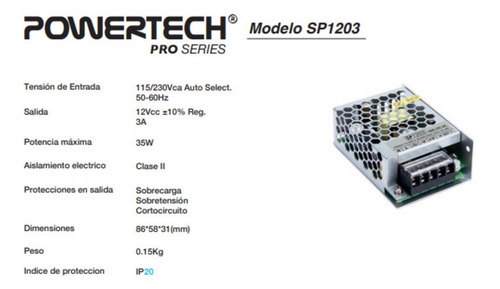Imagen 3 de 10 de Fuente Switching 12v 3a Regulada Metalica Tira Led Cctv 35w