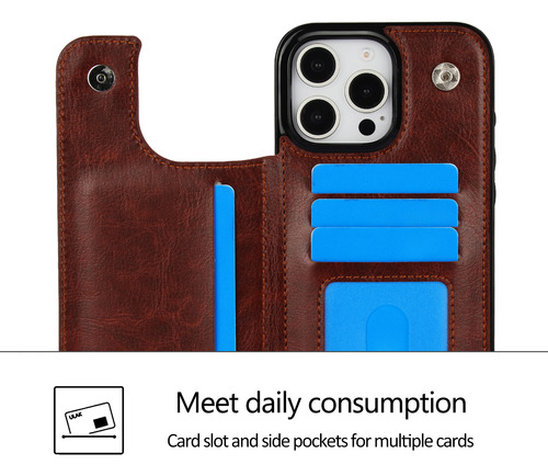 Funda De Piel Sintética De Primera Calidad Para Samsung S20/s21/s22, Tarjetero, Doble Cierre Magnético, Pie De Apoyo, A Prueba De Golpes
