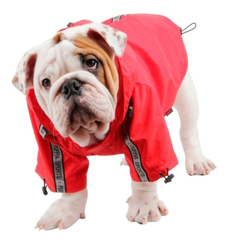 Puppia Impermeable Base Jumper Rojo Genial Protección 