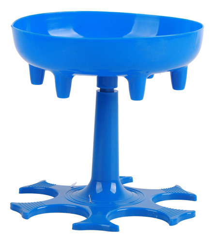 Dispensador De Licor Azul Con Soporte Giratorio Para 6 Vasos