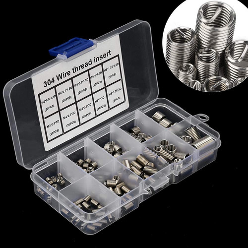 Insertos De Reparo De Roscas Crystally-150pcs M3 M4 M5 M6 M8