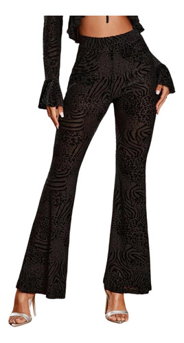 Pantalon Elasticado Negro Zebra Talla Small Pel