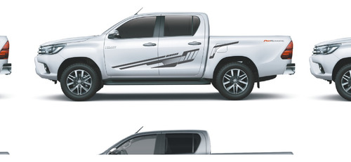 Calcos Toyota Hilux Laterales Juego Completo 1 Color Grafica