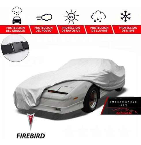 Recubrimiento Cubreauto Eua Con Broche Firebird Coupe 1986