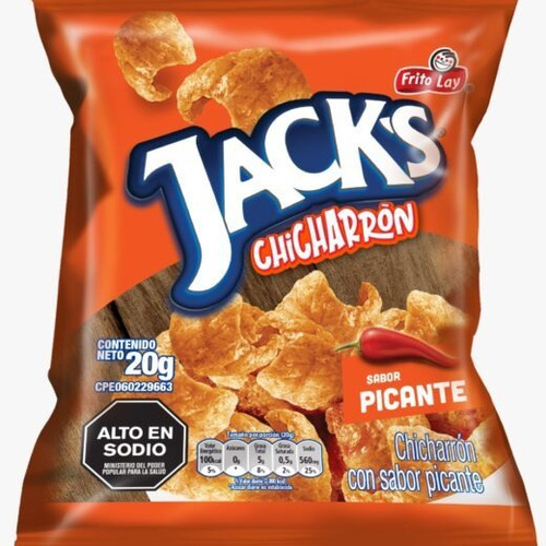 Jack's Chicharrón Sabor Picante 20gr 2 Unds