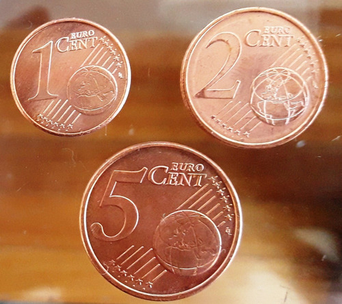 Portugal Set 3 Monedas Del Año 2011 1, 2 Y 5  Euro Cent Unc