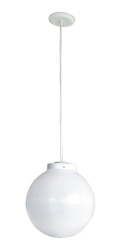 Colgante Globo Pvc Opal 28 Cm Con Cuello Deco E27 Led