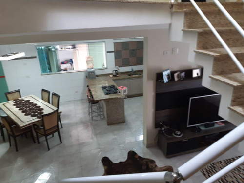 Imagem 9 de 20 de Sobrado À Venda, 3 Quartos, 4 Vagas, Vila Alzira - Santo André/sp - 76151