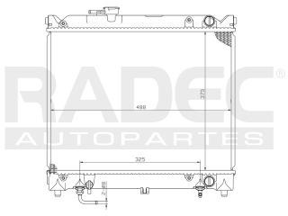 Radiador Chevrolet Tracker 1995-1996-1997 L4 1.6 Lts Auto