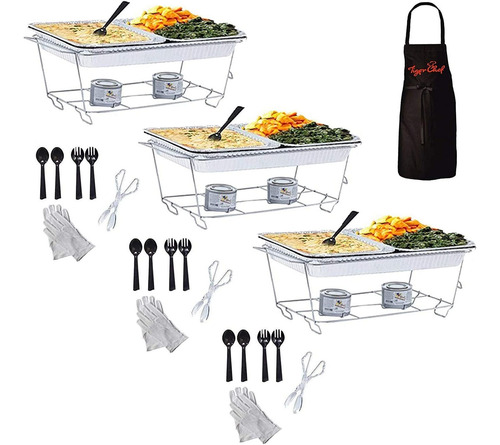 Tiger Chef Chafing Dish Buffet Set Disposable - Full Size...