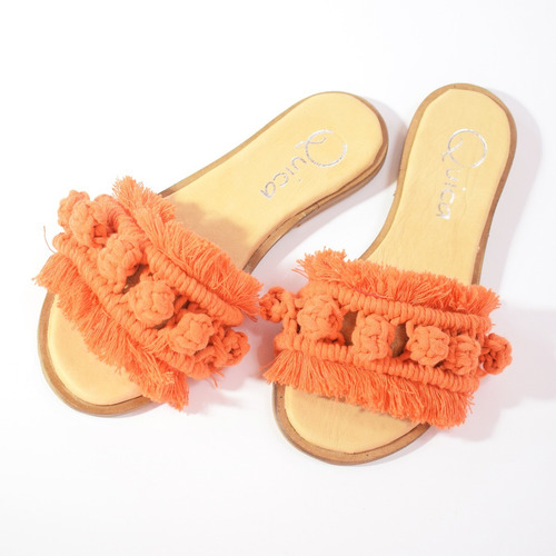 Sandalias Cuero Macramé Espadrilles Chanclas Quica Lomitas