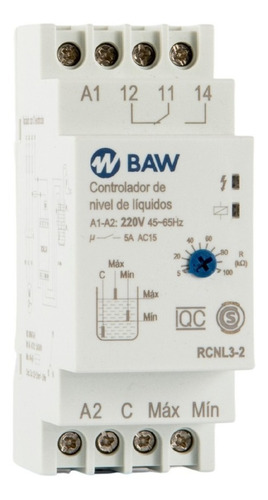 Imagen 1 de 3 de Relé Para Control De Nivel De Líquidos Baw