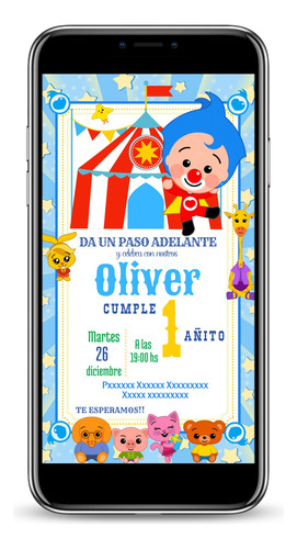 Video Invitación Digital Plim Plim Cumpleaños