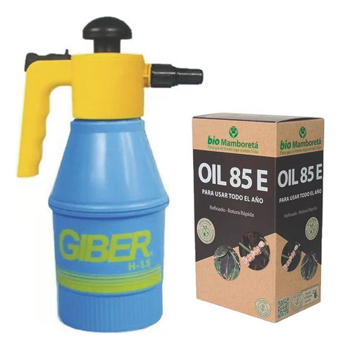 Pulverizador Giber 1,5lts Insecticida Mamboreta Oil 85 100cc